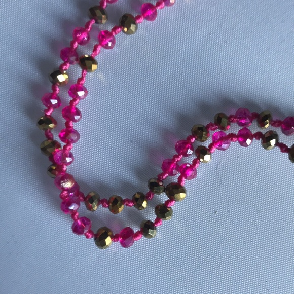 New! Crystal Tassel Necklace - Picture 3 of 7